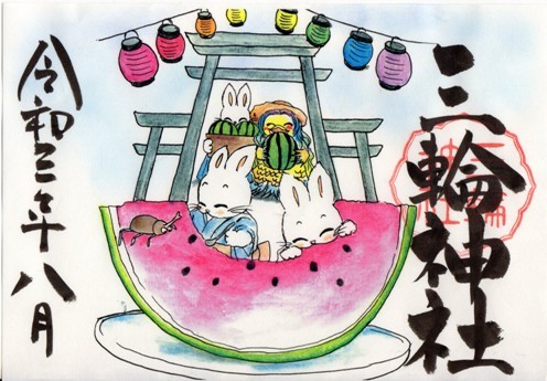 大須三輪神社　夏祭りとスイカ　Pumpkin☆ .jpg